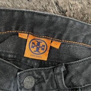 Tory Burch straight leg jeans, wash out black